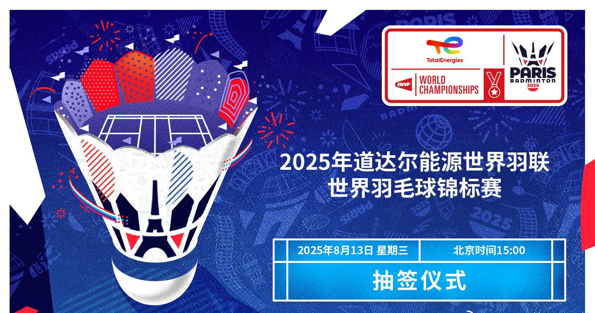 国羽世锦赛签表出炉！三大单项扎堆同区，是福还是祸？