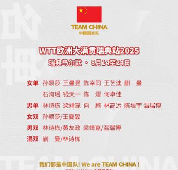 王楚钦为何缺席WTT欧洲大满贯?深度解析国乒排兵布阵的玄机