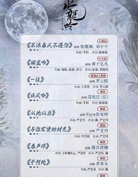 《水龙吟》OST霸屏热搜!张靓颖刘宇宁神仙合唱,海外剧迷如何解锁完整歌单?