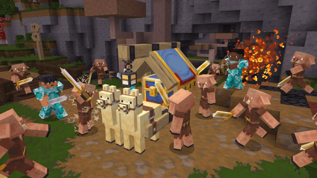 深入我的世界电影主题活动:迷你游戏、中港村庄和专属披风